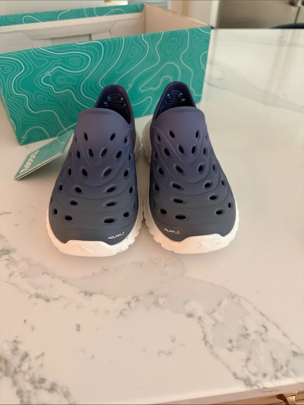 Kids Slip-On Aqua Water Shoes in Purple Ombré with White Sole